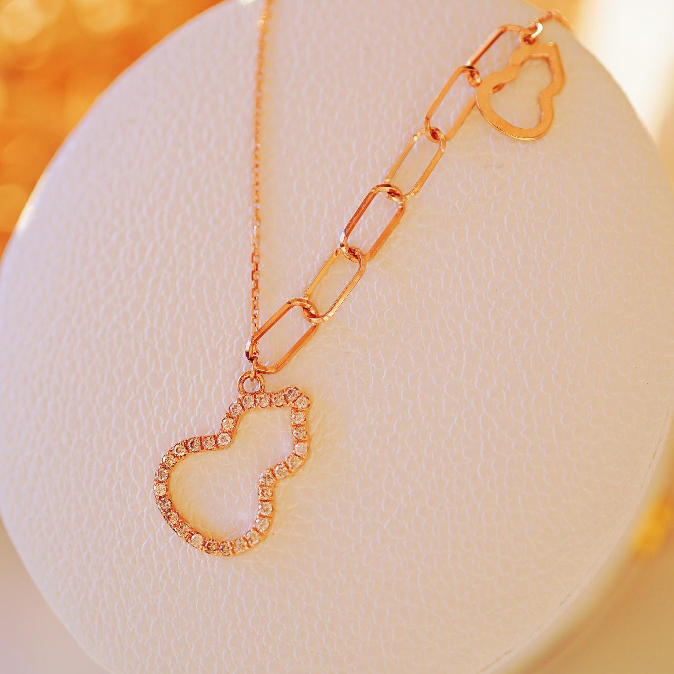 

Korean-Style Simple Luxury S925 Sterling Silver Gourd Pendant Necklace 925 Silver