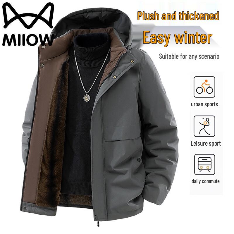 

Mao Ren Men s Winter Padded Hooded Jacket 3XL