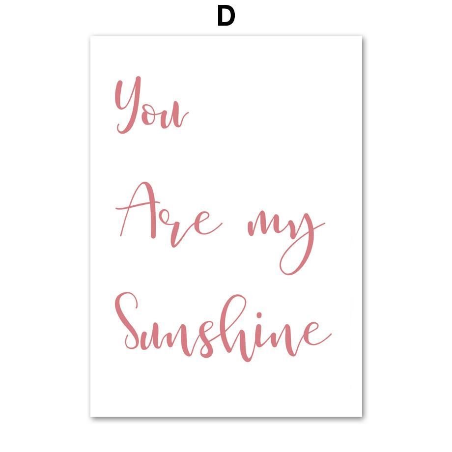 Pink Name Custom Ballerina Girl Sun Rainbow Butterfly Wall Art Canvas Painting Posters And Prints Pictures For Kids Room Decor