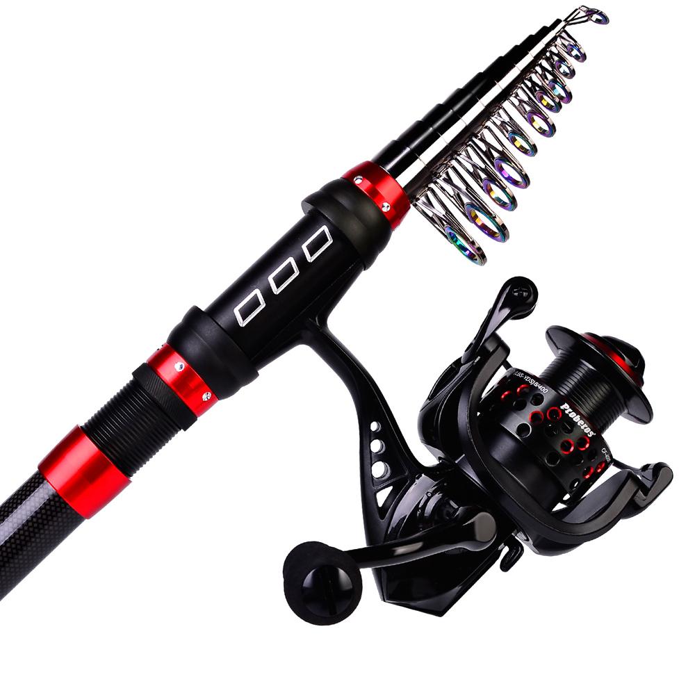 Carbon Telescopic Sea Fishing Rod Carbon Fiber Ultralight Fishing Pole Portable Spinning Casting Rods for Fish Pole 1.2-2.1m 260319