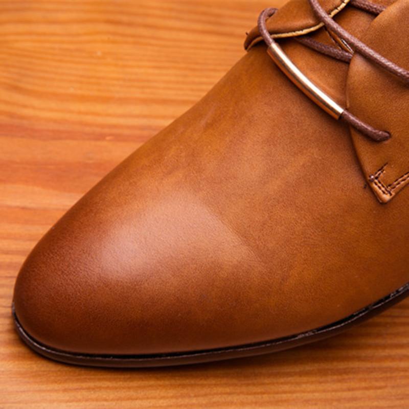 Модные классические туфли из лакированной кожи PU для мужчин — фото 3