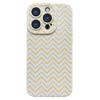 For iPhone 16 Pro Case with Phone Tether Tabs Protective TPU Phone Cover Wave Pattern Design