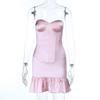 2026 European and American style full care hot summer new solid color waist slim and thin tube top dress