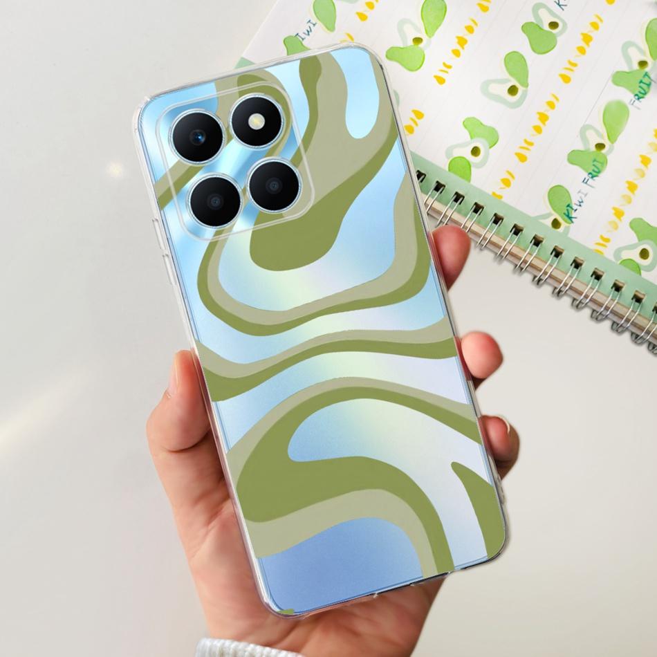 Pro Honor X6a Pouzdro na telefon HonorX6a X 6A 4G WDY-LX1 Roztomilý Motýl Květina Malované Měkký Silikon TPU Zadní Kryt Bumper