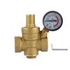 DN20 3/4" Brass Adjustable Water Pressure Reducing Regulator Valves With Gauge