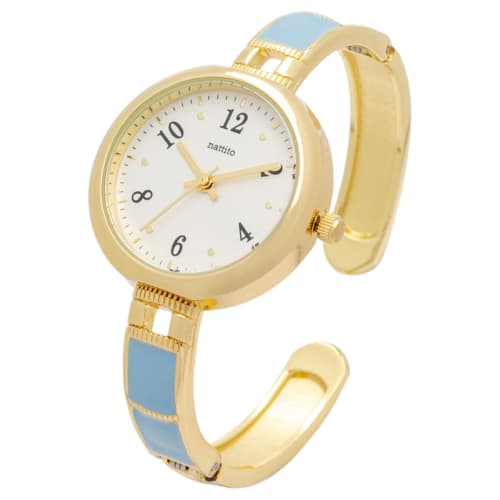 Fieldwork Women's Analog Watch with Metal Strap and Bangle, Epocolor Cattery Blue, YM123-3