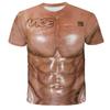 Suitable for Both Men Women Spring Summer Printed 3D Muscle Strong Men's Trendy Fashionable T-shirt