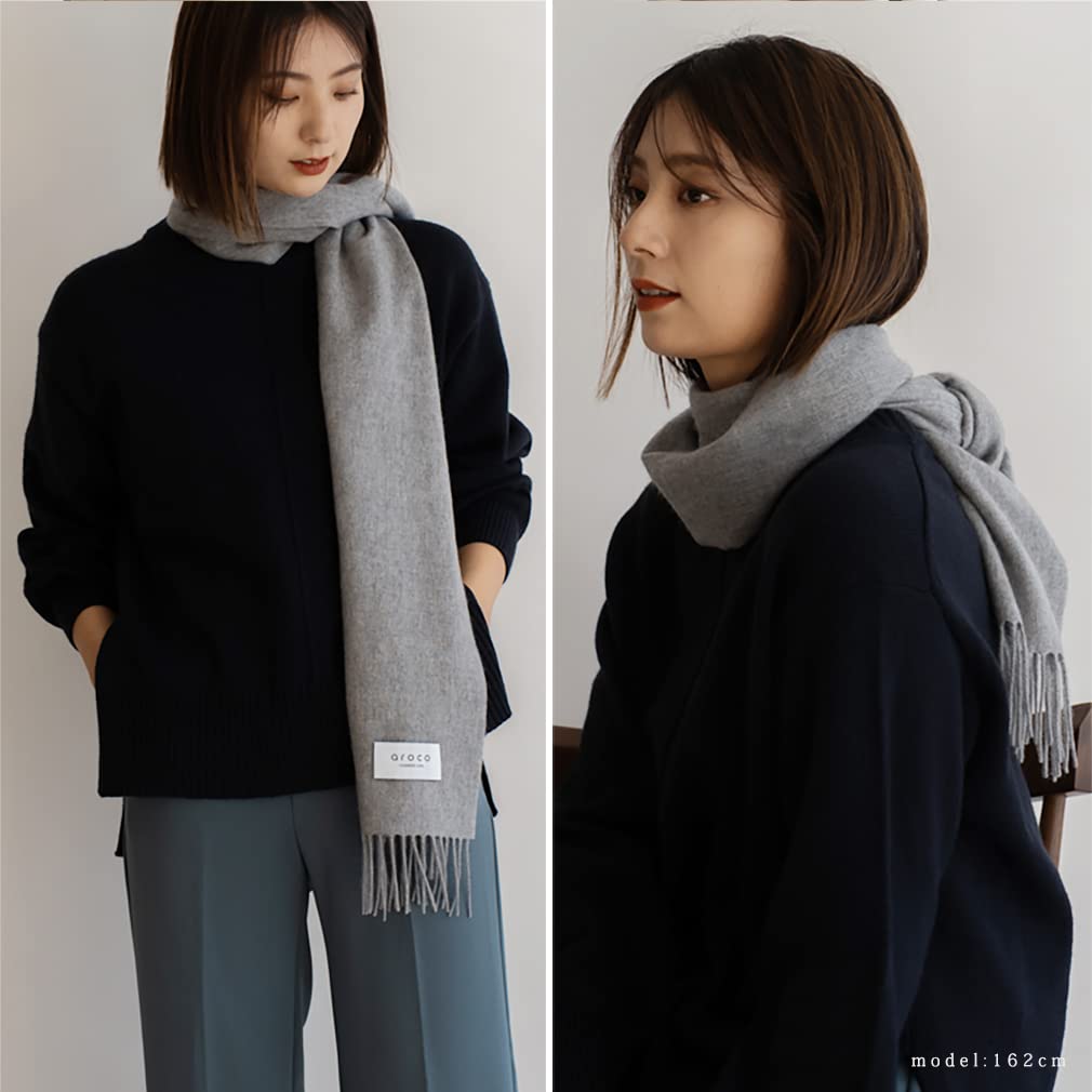 VITAFELICE Cashmere 100% Scarf, Women's, Xxs-30074z (Light Gray)