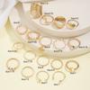 Vintage Gold Color Heart Rings Set For Women Men Fashion Hollow Star Pearl Crystal Geometric Rings Trendy Finger Jewelry Gifts
