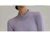 Women's Reflective Long Sleeve Yoga T-shirt - Night Run Fitness Top with Half-Zip Style for Autumn Running and Training