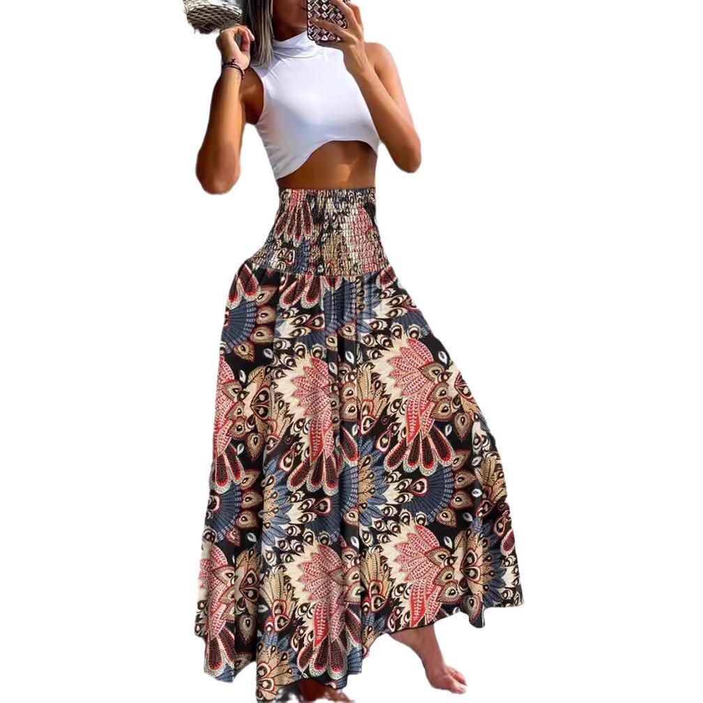 2024 Summer Fashion High Waist Slimming Print Women's Skirt