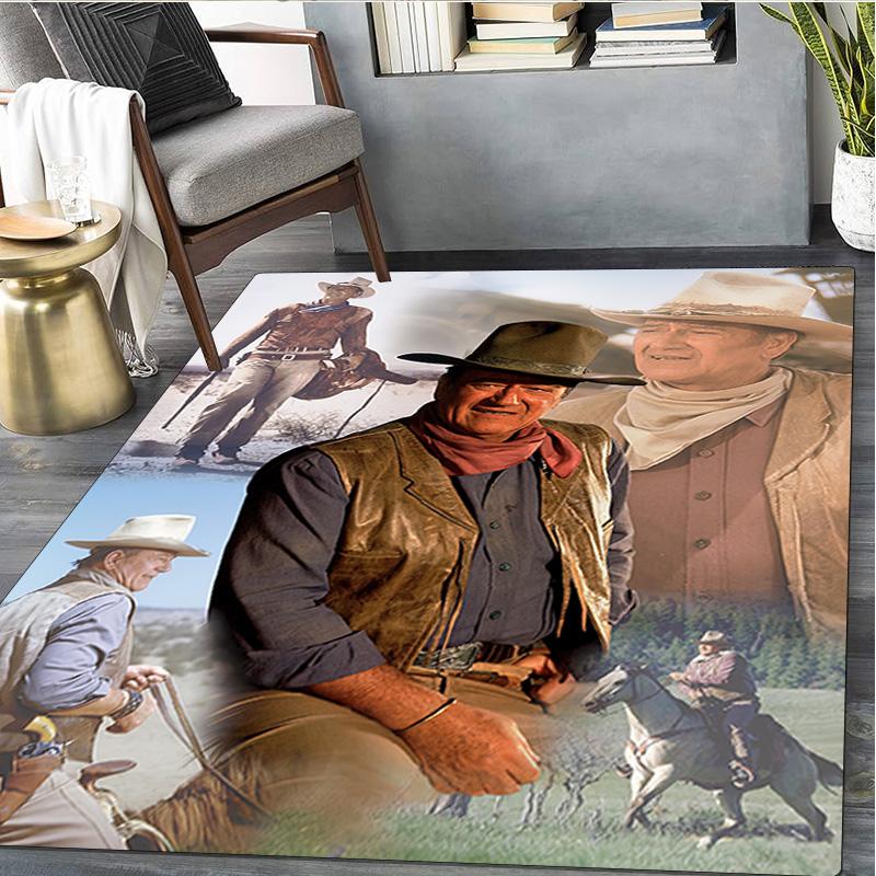 John Wayne Print Rug - Computer Chair Area Rug home decoration Carpet For Living Room Bedroom Flooring Mat