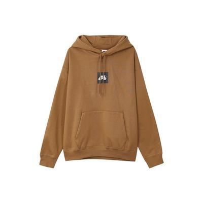 Men's Brown Hoodie with Chest Logo