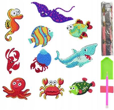 5D Diamantstickerei Kinder-Set mit Puzzle-Aufklebern