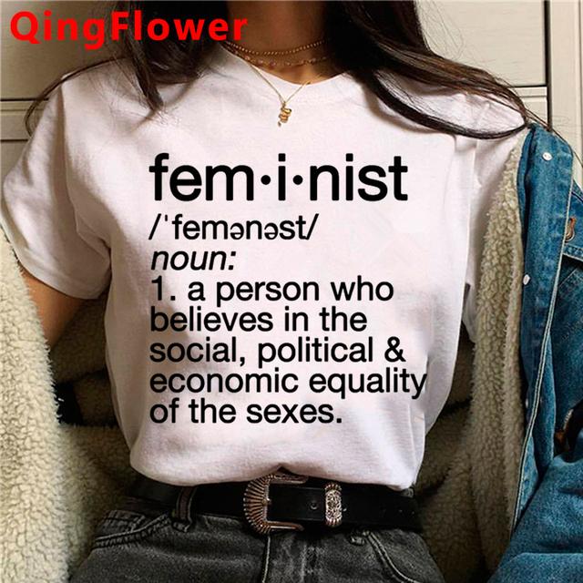 Feministické Girl Power Grl Pwr Feminismus tričko tričko ženy streetwear japonské grunge oblečení tričko