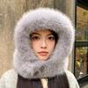 Adult Plush Earflap Hat Outdoor Windproof Ear Protect Furry Hat for Outdoor