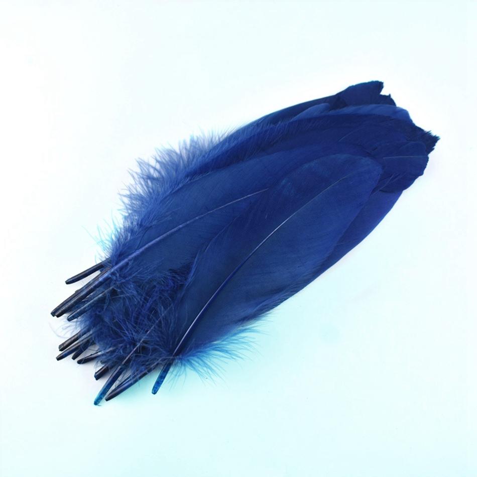 50Pcs Natural Goose Feathers Plume Craft DIY Royal Blue Feather Wedding Party Plumas Jewelry Making Decor Accessories 13-18CM