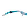 Tube de Respiration de Plongée Professionnel Semi-Sec Équipement de Plongée et de Natation(Noir transparent )
