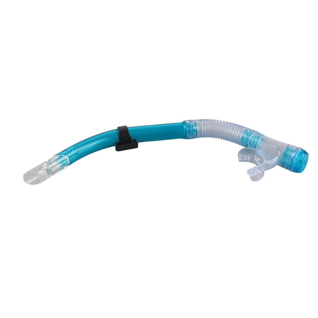 Tube de Respiration de Plongée Professionnel Semi-Sec Équipement de Plongée et de Natation(Noir transparent )