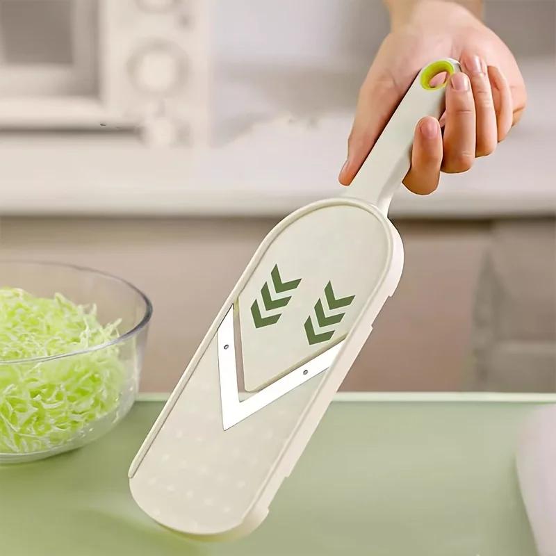 Ultra-Fine Vegetable Slicer & Shredder for Salad, Cabbage, Carrot - Multi-Purpose Kitchen Gadget, Food Chopper for Home & Dining
