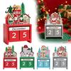 Nordic Style Christmas Decor Countdown Blocks, Desktop Advent Calendar with Movable Season Home Days Until Xmas Ornament for Office Gift Kids