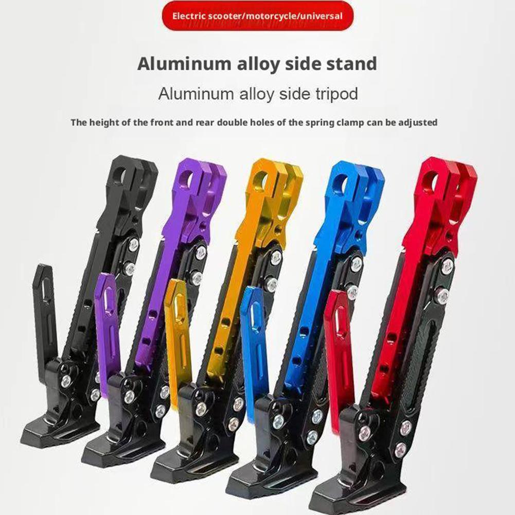 Adjustable Parking Tripod Foot Brace CNC Aluminum Alloy Construction For Motorcycle Off Road Vehicle And Bicycle Universal