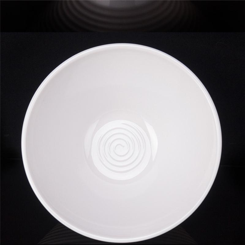 Japonské misky ve tvaru klobouku Bílý melamin Velká miska na ramen, rýži, nudle, Mala Tang Restaurace Servírovací nádobí Porcelánové nádobí