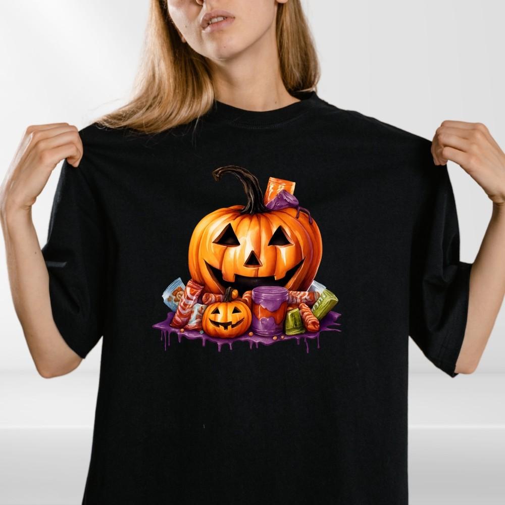 Unisex Halloween Sign T Shirt Women Spooky BOO Tops Scary Costume Ladies T shirt