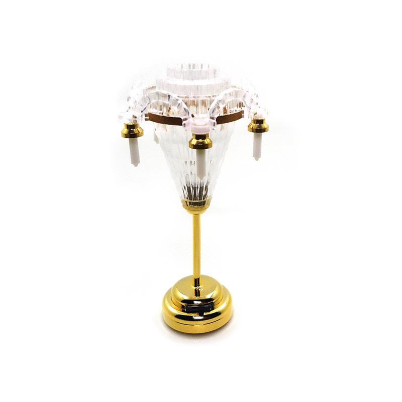 1:12 Scale Dollhouse Miniature Wall Lamp Table With LED Light Toggle Switch Decorative Accessory DIY Scene
