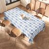 Blue And White Tablecloth Vintage Floral Dining Table Cover Washable Rectangular Table Linens Home Decor Kitchen Party Tabletop