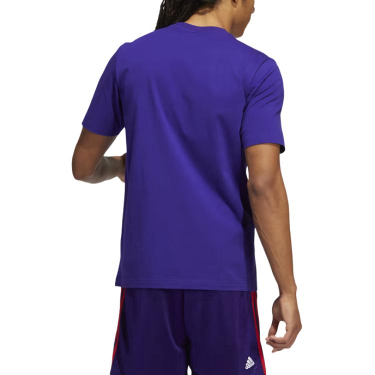 Adidas Tmac 25th Anniversary Character Print Round Neck T-Shirt Men Tops Blue HS8516