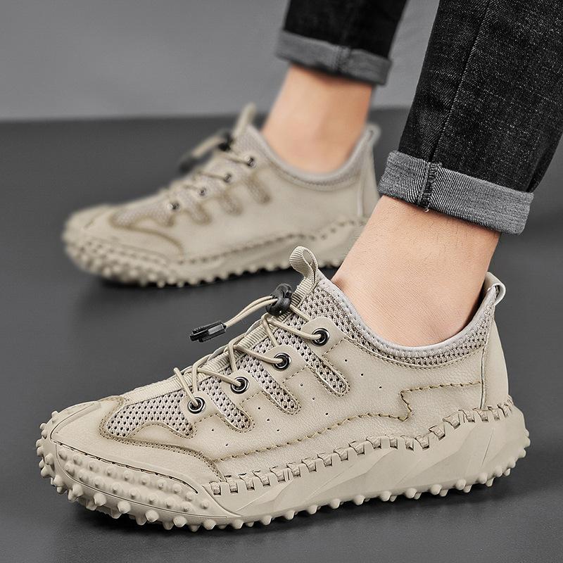 2025 neue Herrenschuhe Sommer vielseitig Sport atmungsaktiv rutschfest Wanderschuhe Mesh-Schuhe Herren Outdoor Freizeit Lederschuhe