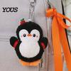 Portable Penguin Charm Plush Toy with Squeaker, Cartoon Keychain Mini Doll Pendant, Stuffed Animal for Backpack Bag Decorative Hanging Accessory Girls