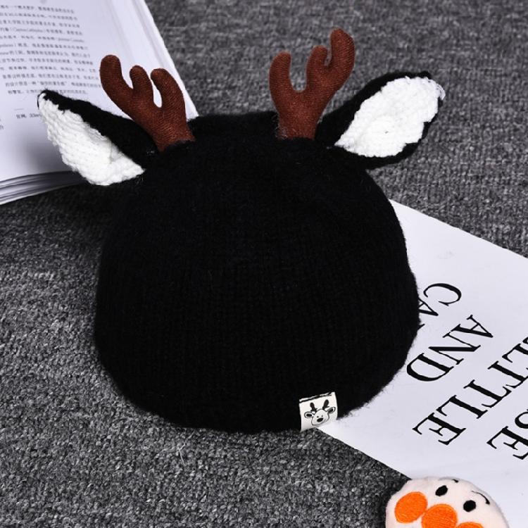 Trendy Woolen Hat Children Antlers Knitted Hat Christmas Hat Winter Halloween