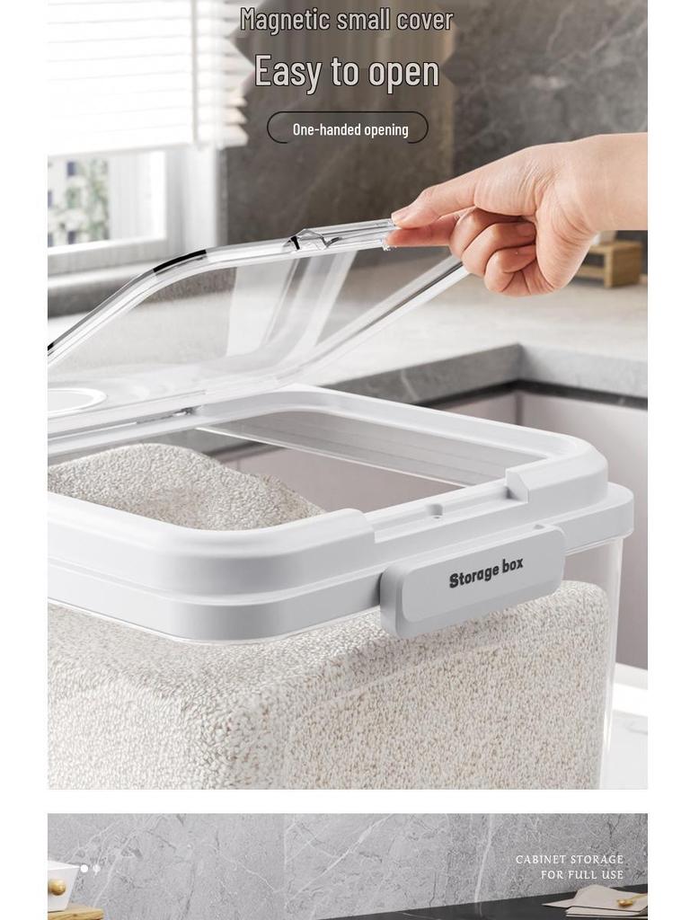 Large Rice and Flour Storage Bin: Sealed, Insect-Proof, Moisture-Proof, Food-Grade.