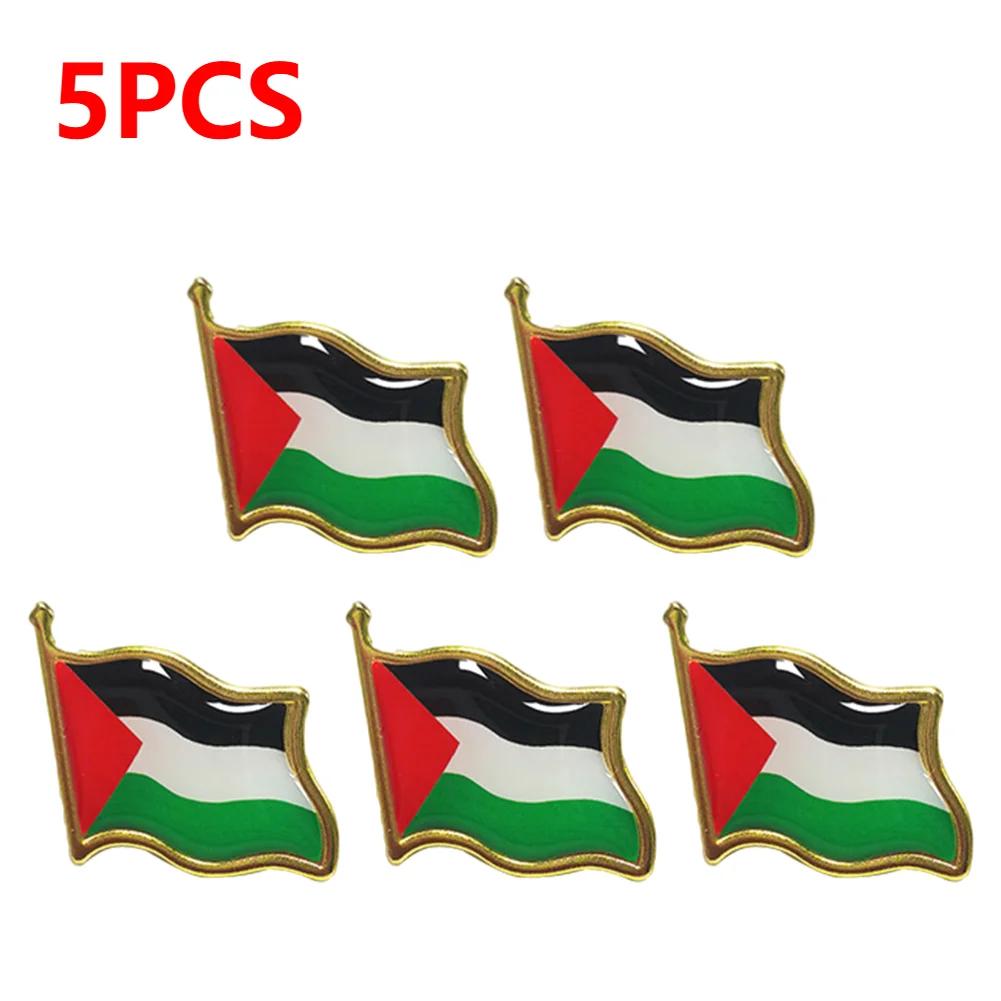 1-30PC Palestine National Flag Pin Country Flag Metal Lapel Pin Palestine Brooch Badges For Clothes Bag Hat Collar Accessories