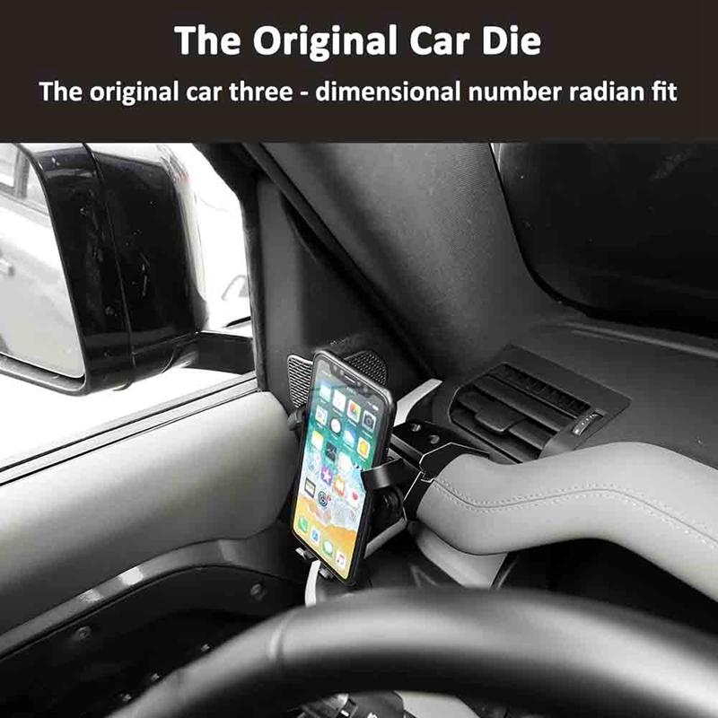 Dashboard Side Phone Holder Mount Aluminum Alloy For Land Rover Defender 90 110 Car Accessories