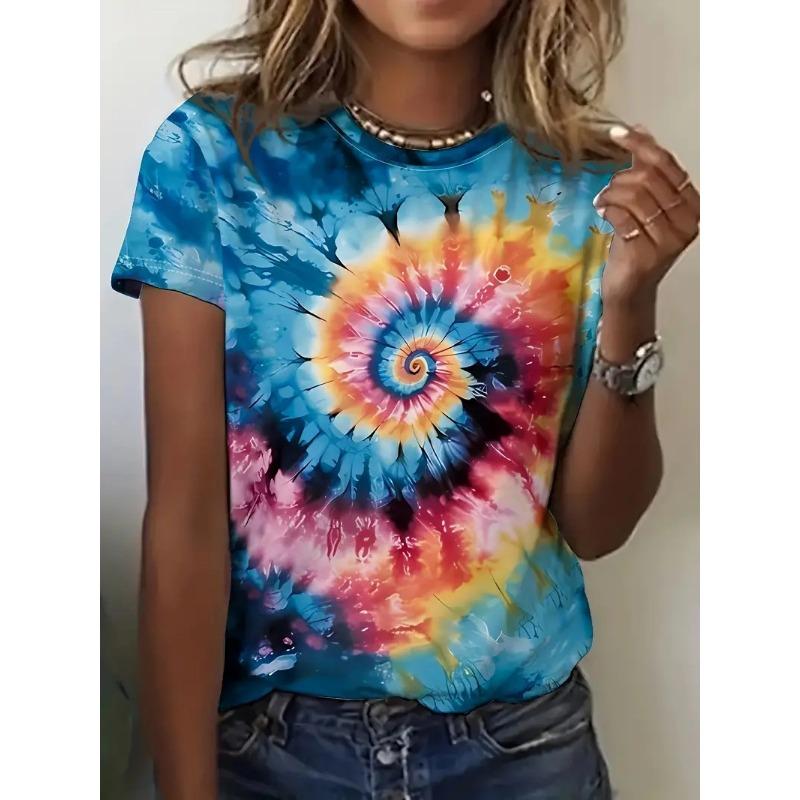 Summer Cartoon Print Oversized T-Shirt Loose  Tops For Women