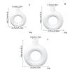 Donut Plastic Vase White Black Pink Cute Round Vase Flowerpot Ornaments for Living Room Dining Table Office Home Decor