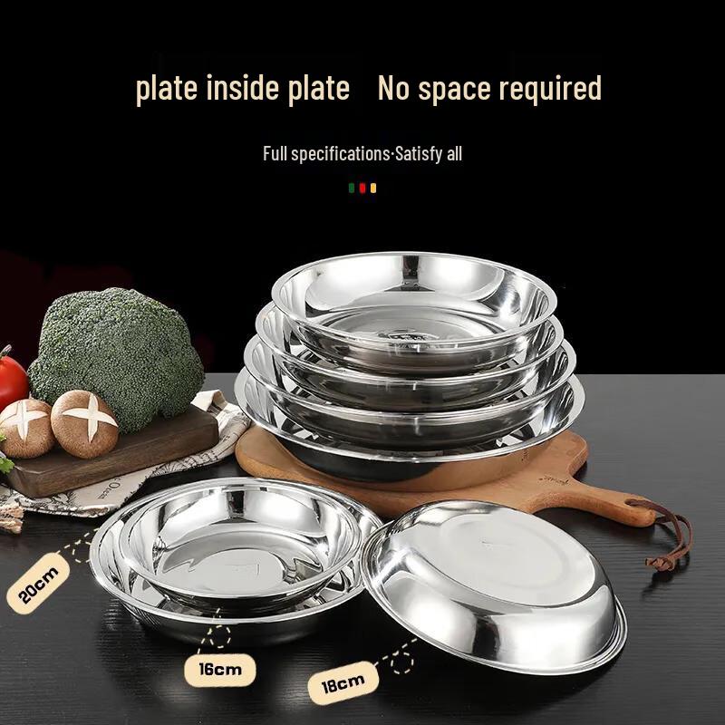Xingfang 304 Stainless Steel Round Dinner Plate