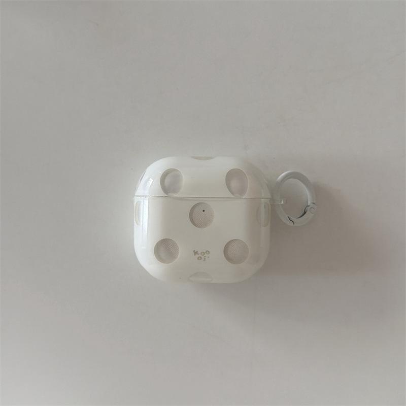 Dopamine solid color hollow polka dot for AirPods 1 /pro1 earphone protective case cover two or three generations of new women