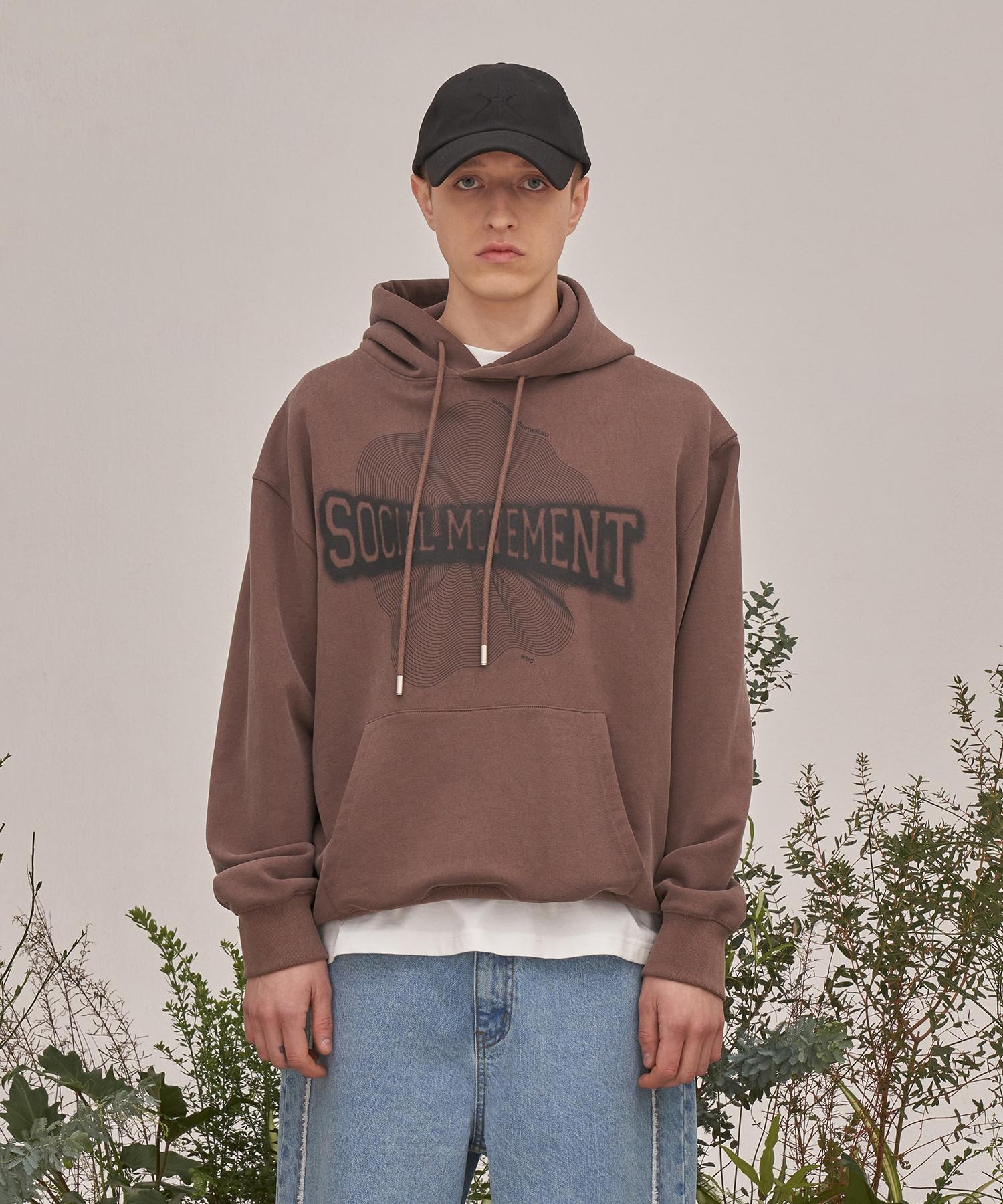 Свитшот с капюшоном Wmc Pigment Graphic_Коричневый Brown(25)/105(Xl)