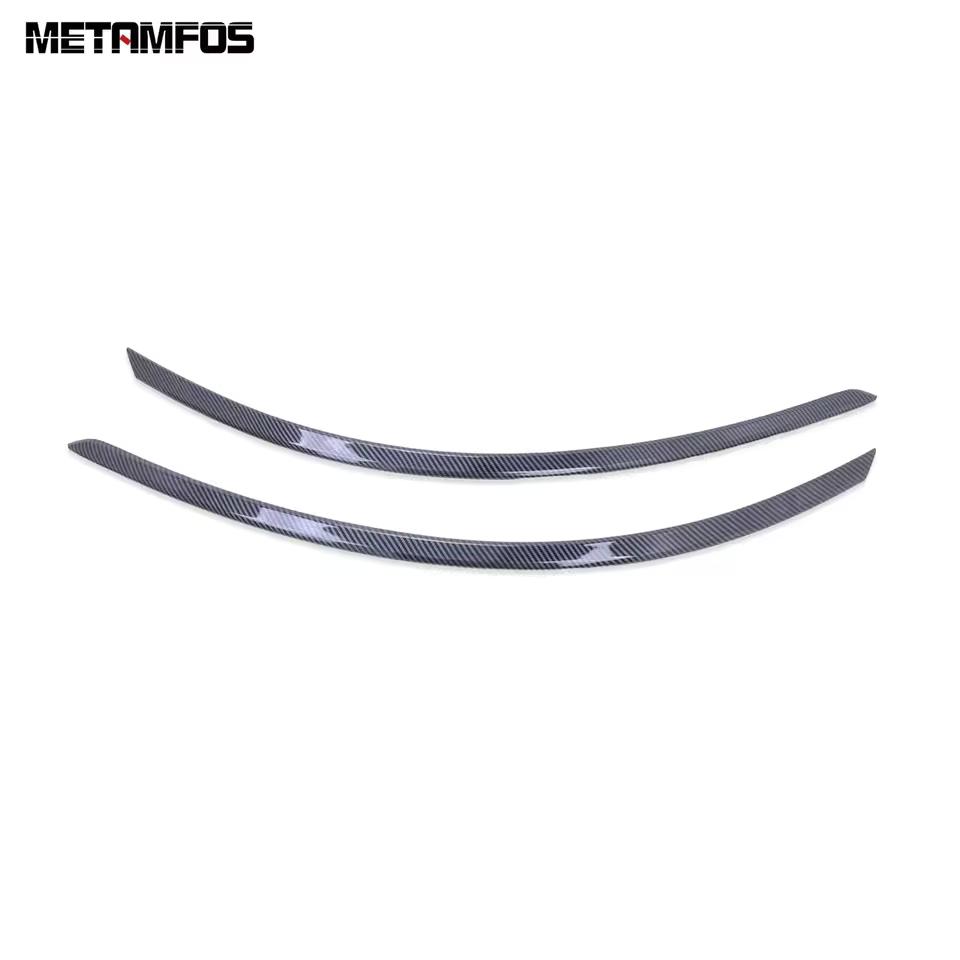 For Kia Carnival KA4   2022 Front Hood Bonnet Headlamp Eyebrow Trim Cover Car Accessories Exterior