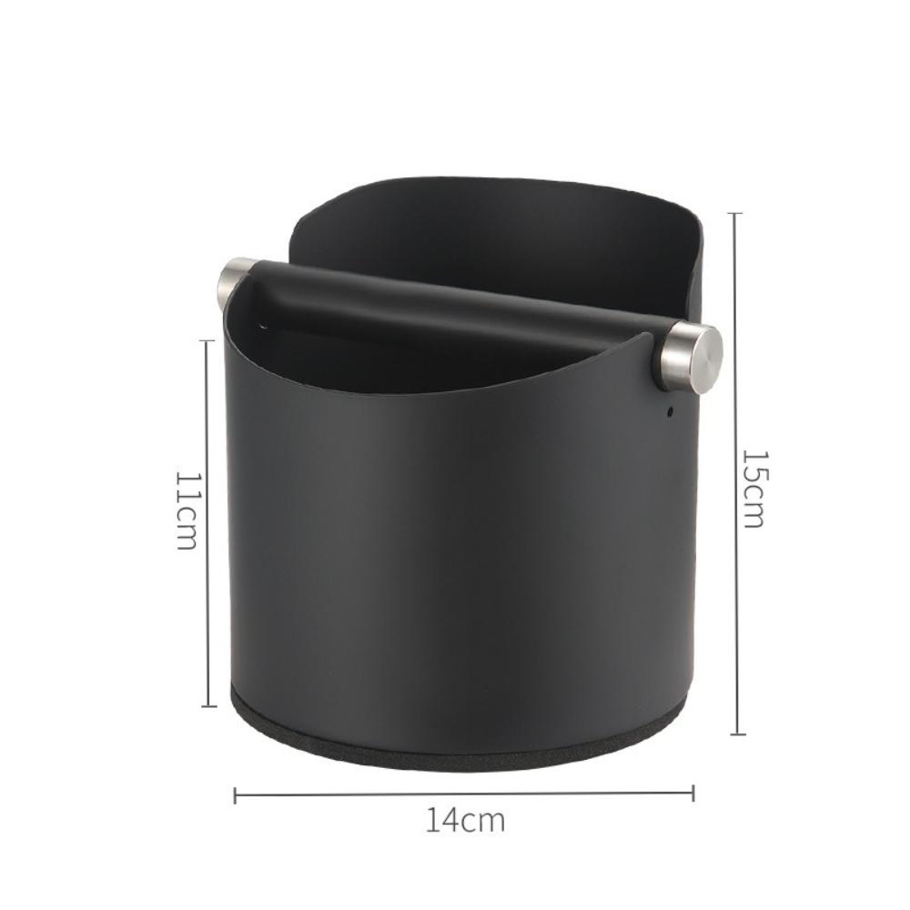 Stainless Steel Espresso Coffee Grounds Knock Box , Small Round for Home Barista, Compact Coffee Powder Waste Bucket KFS-065