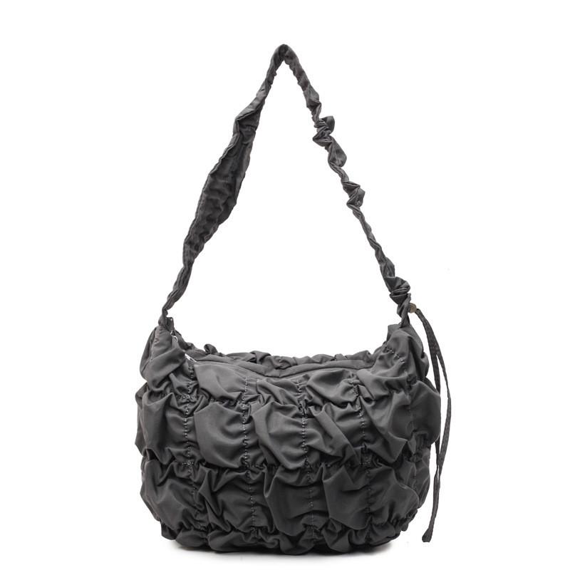 Simple Water Deli Shape Nylon Crossbody Bag With Zipper Pouch For Daily Use