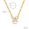 New Design Customizable Stainless Steel 18K Gold Plated Zircon Waterproof Trendy Butterfly Charm Pendant Necklace for Women