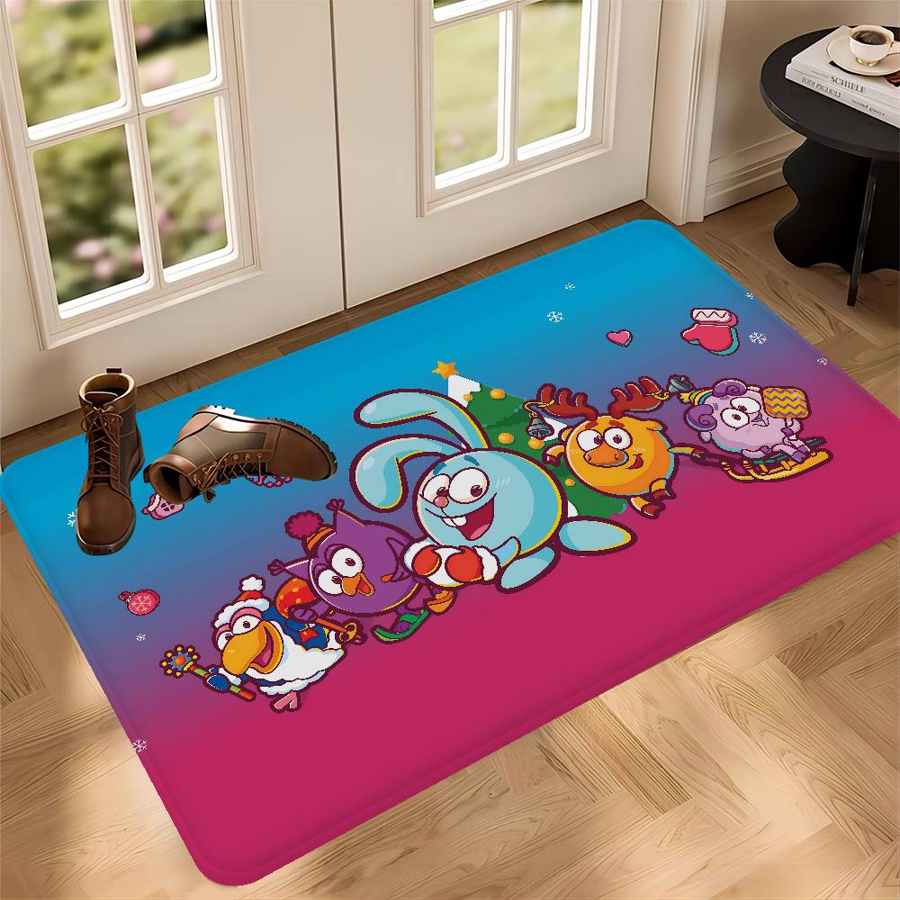 Cartoon K-KikoRiki Hallway Carpet Non-Slip Laundry Room Mat Laundry Decor Balcony Child Living Room Toilet Rug