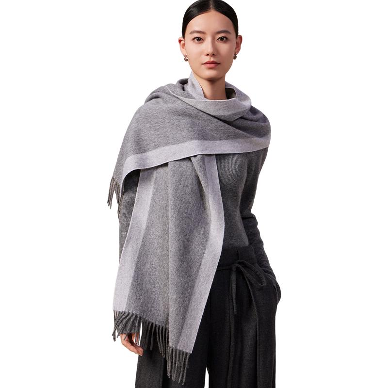 

Женский шарф и шаль Shanghai Story из 100% шерсти для осени и зимы 35x180cm (with fringe)