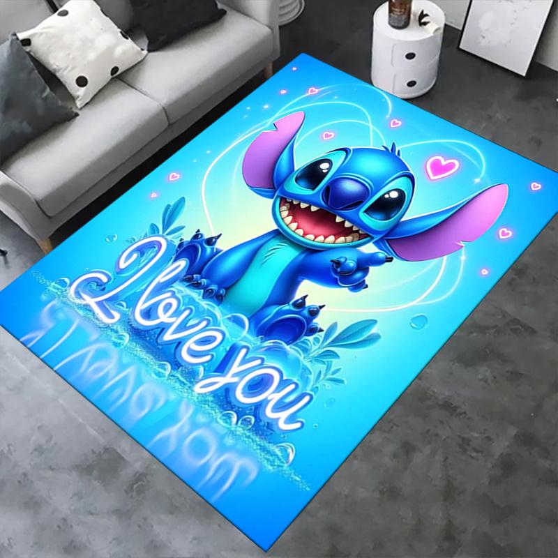 Office Rug Stitch, Love theme 3D Printed Anti-Slip Rug-Machine Washable for Living Room