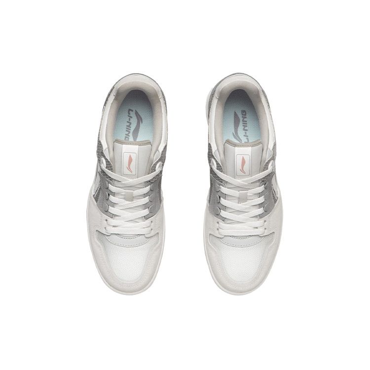 Li Ning Tian Ji Classic Versatile Lightweight Durable Low-Top Skate Shoes Men Sneakers Off-White Gray AGCP299-11